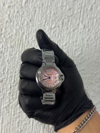 Reloj Elegante Mujer Rosa/Plata