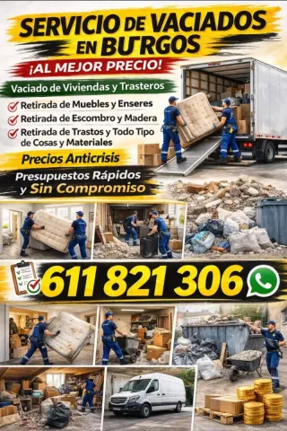 Vaciados limpiezas retiradas soluciones Burgos