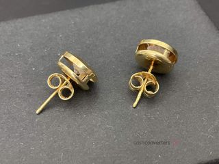 pendientes oro 18k con piedra