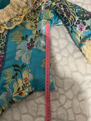 Traje de Fallera Adulta Azul y Dorado