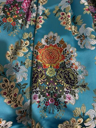 Traje de Fallera Adulta Azul y Dorado