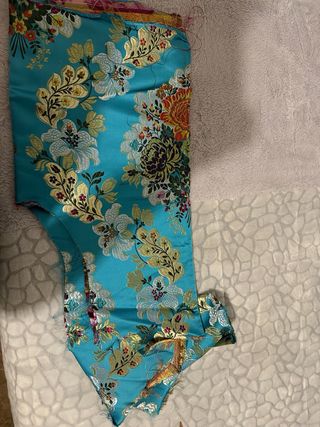 Traje de Fallera Adulta Azul y Dorado