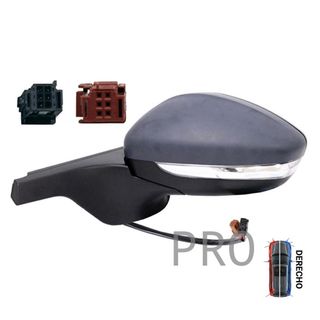 Espejo Completo Eléctrico Convexo Térmico Imprimado Intermitente Sonda 9 Pines - Derecho - Citroën CITROEN C3 (2016 en adelante)