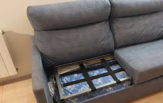 2 Sofás Azul (2 y 3 plazas con cama)