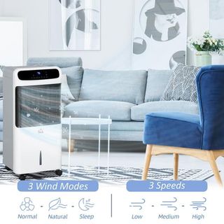 Cecotec Enfriador evaporativo Energy Silence 3500 Cool Compact Smart, 65 W, mando a distancia, 3 velocidades, 2 modos, temporizador de 12 h