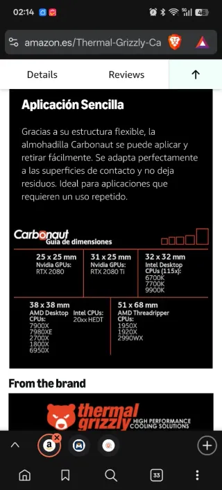 Thermal Grizzly Carbonaut Pad