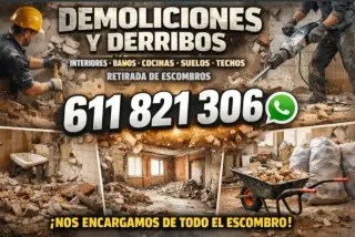 Desescombros contenedor de obra viviendas Burgos