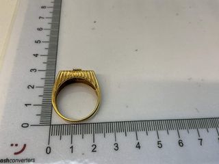 sortija oro 18k con piedra con diamante,onix