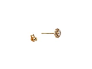 pendientes oro 18k con piedra con circonita