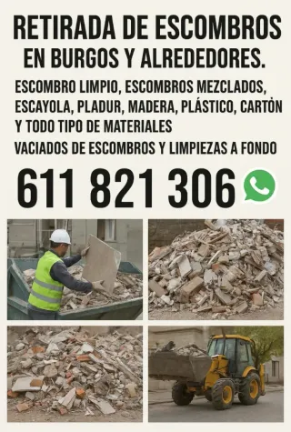 Retirada de escombros en Burgos
