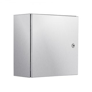 Caja de acero inoxidable NEMA, 300 x 300 x 200 mm, caja eléctrica NEMA 4X, impermeable y a prueba de polvo IP66, caja de conexión eléctrica para interiores/exteriores, con placa de montaje