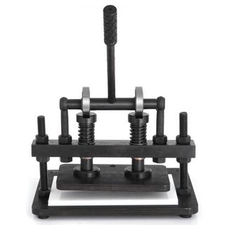 Máquina de Corte de Cuero 260x150mm Cortadora de Troqueles Manual Máquina de Embossing de Cuero Prensa de Mano Molde Troqueladora de Cuero Máquina de Corte de Artesanía de Cuero para Varios Materiales