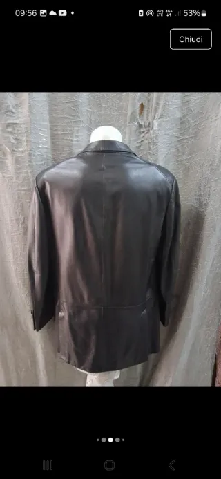 Giacca uomo vera pelle liscia Bruno Magli Tg 52 it