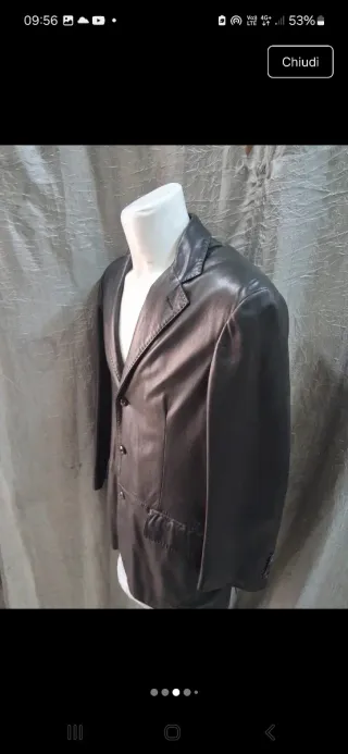 Giacca uomo vera pelle liscia Bruno Magli Tg 52 it