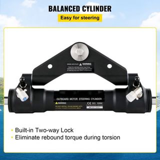 Cilindro de dirección hidráulica 300HP, kit de dirección marina de montaje frontal hidráulico para fuera de borda sin manguera hidráulica y timón para sistema de dirección de barco