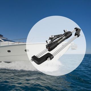 Cilindro de dirección hidráulica 300HP, kit de dirección marina de montaje frontal hidráulico para fuera de borda sin manguera hidráulica y timón para sistema de dirección de barco