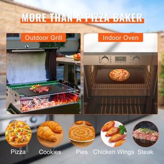Pizza Steel, placa de acero para pizza de 20" x 14" x 3/8" para horno, piedra para hornear pizza de acero al carbono pre-sazonada con 20 veces más conductividad, sartén para pizza resistente a la ...