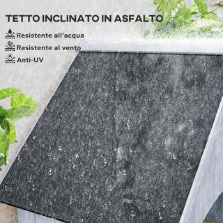 Cobertizo para Herramientas de Jardín de Madera de Abeto con 3 Estantes, Caseta de Herramientas de Jardín con Techo Inclinado Impermeable para Terraza Patio, 77.5X54.2X179.5 Cm, Blanco