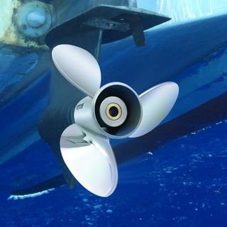 Hélice de fueraborda, Reemplazo para OEM 3860709, Hélice de barco de acero de 3 palas 14.5" x 21" de paso, Compatible con Volvo Penta SX Drive Todos los Modelos, con 19 dientes de spline, RH