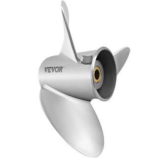 Hélice de fueraborda, Reemplazo para OEM 3860709, Hélice de barco de acero de 3 palas 14.5" x 21" de paso, Compatible con Volvo Penta SX Drive Todos los Modelos, con 19 dientes de spline, RH