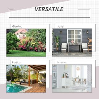 Conjunto de 2 Piezas de Muebles de Jardín en Rattan Ahorra Espacio con 1 Mesa 66X50X73 Cm y 2 Sillas 44X51X69.5 Cm con Cojines, Marrón y Beige