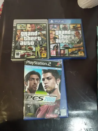 Juegos PS2, PS3 y PS4: GTA IV, V y PES 2008