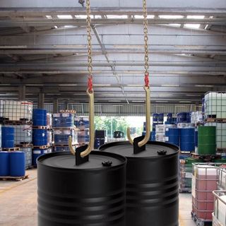 Cadena J Hook, 2PCS 5/16" x 10' G80 15" Shank Largo Cadena de Remolque J Hook con Gancho de Clúster RTJ y Gancho de Agarre, Carga de Trabajo de 5400 lbs, Cadena de Transporte Pesada para Remolque ...