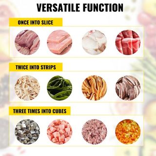 Máquina Comercial de Corte de Carne, Máquina de Desmenuzado de Carne de 850W 551 Lbs/H, Cortadora de Carne Eléctrica de Cuchilla de 3.5mm, Cortadora de Alimentos de Acero Inoxidable para Restauran...