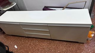 Mueble TV Beige y Blanco