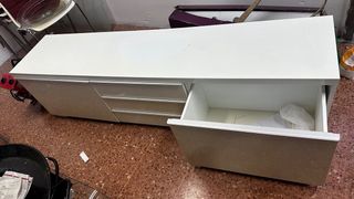 Mueble TV Beige y Blanco