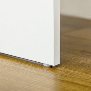 Estación de Maquillaje Con Espejo Grande de Vidrio Templado, Tocador de Maquillaje Con Taburete Acolchado, 4 Cajones y 4 Estantes, Estación de Maquillaje para Dormitorio, Blanco