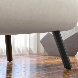 Sillón Cama 4 en 1, Sillón Plegable Con Respaldo Regulable en 5 Posiciones, Sofá Cama Con Cojín, Asiento Acolchado, en Terciopelo para Casa y Oficina, 63X73X81 Cm, Blanco Crema