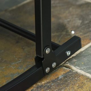 Conjunto de 2 tumbonas de jardín plegables, tumbona en aluminio y textilene, negro, 61X165X63Cm