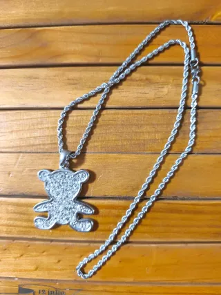 Cadena Acero Colgante Oso Brillante Tous