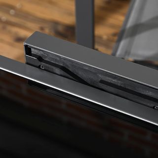 Mesa de Jardín Extensible de 80/160X80X75 Cm, Mesa de Comedor Extensible para 4-6 Personas Rectangular de Aluminio con Tapa de Vidrio Templado, para Patio, Terraza, Balcón, Negra