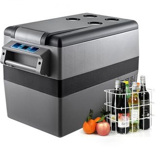 Congelador Portátil Pequeño para Coche 45L Mini Congelador Refrigerador para Coche 45W Enfriador de Coche Frigorífico 12V Congelador AC/DC Congelador Portátil Frigorífico para Vehículo para Uso en...