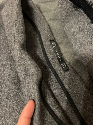 Set gonna e maglietta grigia con pelo elegante M