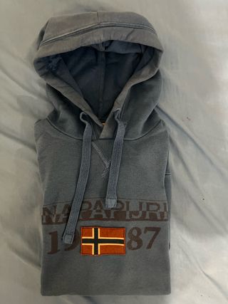 Felpa Napapijri Taglia M Blu Marrone