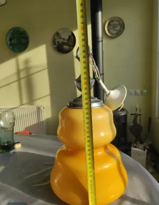 Lámpara colgante vintage cristal y metal