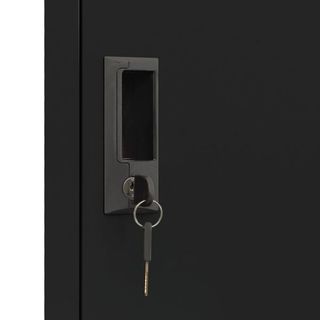 Armadio a muro vidaXL in acciaio nero 38x45x180 cm