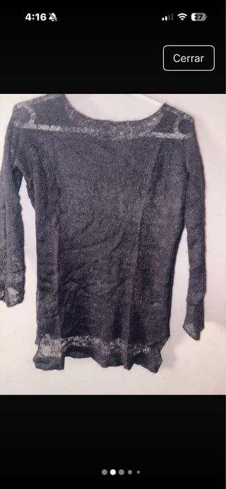 Blusa semitrasparente nera da donna