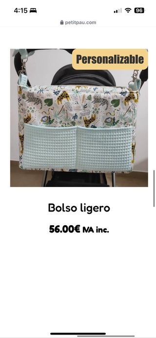 Bolso + Saco + Colchoneta Carro Bebé