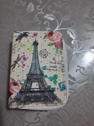 Portamonete con Eiffel e fiori