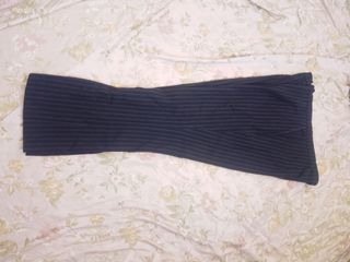 Elena Mirò Pantalone Gessato Nero large cotone