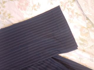 Elena Mirò Pantalone Gessato Nero large cotone