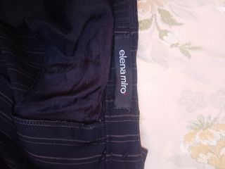 Elena Mirò Pantalone Gessato Nero large cotone