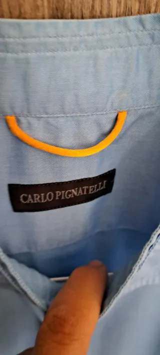 Camicia uomo CARLO PIGNATELLI azzurro. Nuovissima