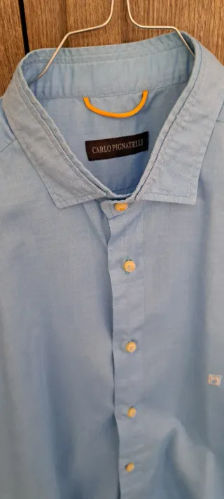 Camicia uomo CARLO PIGNATELLI azzurro. Nuovissima
