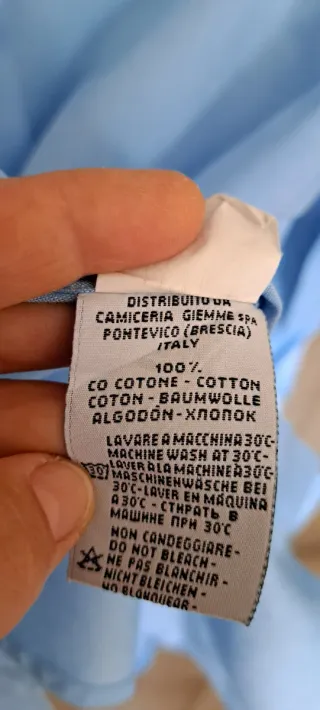 Camicia uomo CARLO PIGNATELLI azzurro. Nuovissima