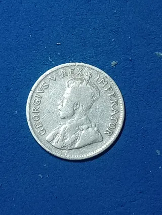 Moneta Argento Sudafrica 1933 3 pence
